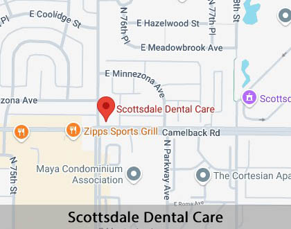 Map image for Dental Crowns and Dental Bridges in Scottsdale, AZ